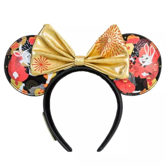 Disney Accessories - Disney Parks Year of the Rabbit Lunar New Year 2023 Loungefly Ear Headband Adult